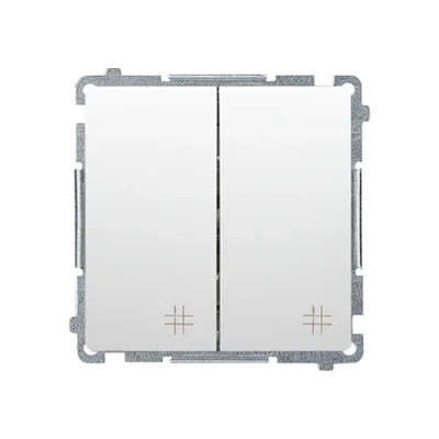 Connecteur double en croix Simon Basic WMUL-07001x-1011 (module) 10AX, 250 V~, connecteurs rapides ; blanc