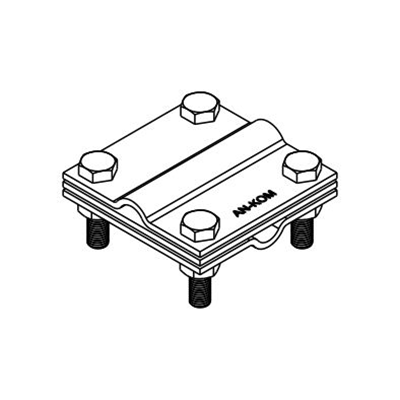 Connecteur en croix /petit/ B=30 mm (3 plaques-4xM6) galvanisé à chaud