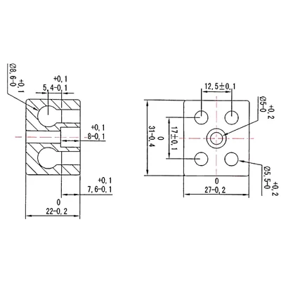 Connecteur fileté porcelaine, 16mm2, 2 pistes, 10pcs.