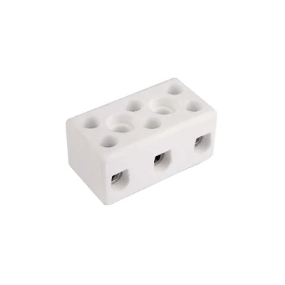 Connecteur fileté porcelaine 4mm2 3 voies CPO-5A-3P 20pcs.