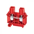 Connecteur fileté traversant pour fils 16mm2, rouge