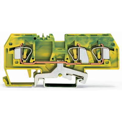 Connecteur PE 3 fils 6mm² jaune-vert