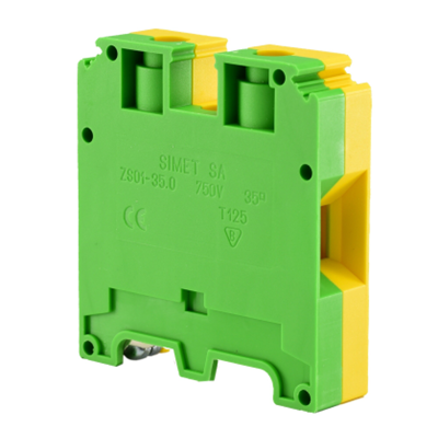 Connecteur rail fileté de protection 35.0mm² TS-35 jaune-vert 4pcs