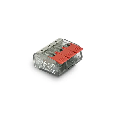 Connecteur rapide CMK-623 (3 x 4 mm²) gris/vert
