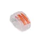 Connecteur rapide pour cordes et câbles ZU-402 transparent/orange