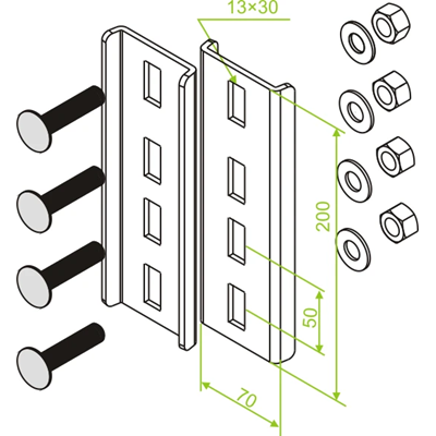 Connecting plate, PLH