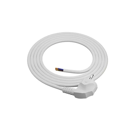 Connection cable with angled plug UniSCHUKO; 3x1.5; OMY żo; 1.5m; white