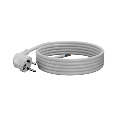 Connection cable with angled plug UniSCHUKO; 3x1.5; OMY żo; 3m; white