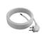 Connection cable with angled plug UniSCHUKO; 3x1.5; OMY żo; 5m; white