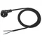 Connection cable with molded angled plug, black, 250V~/16A, PVC, 2x1.5mm² - 5m, PZ1.5-5-2