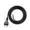 Connection cable with straight plug IP20 2x1.5 H05RR 2m black