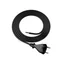 Connection cable with straight plug IP20 2x1.5 H05RR 2m black