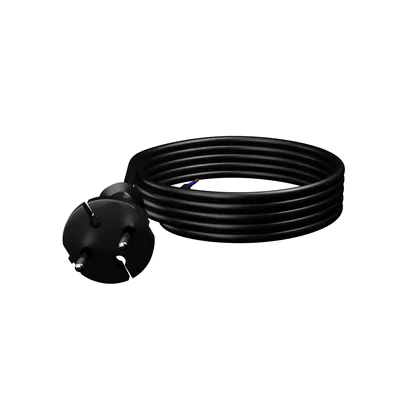 Connection cable with straight plug IP20 2x1.5 H05RR 3m black