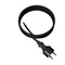 Connection cable with straight plug IP44 3x1.5 H05RR 3m black