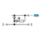 Connector for actuators with LED 24 V DC