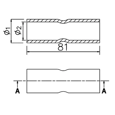 connector for connecting lightning protection pipes; Ø 26mm /TW/