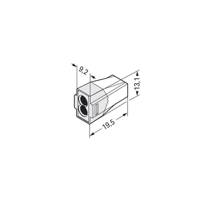 Connector for installation boxes 2 x 4 mm2 brown-brown/white 100pcs.