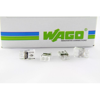 Connector for installation boxes 2x2.5mm² transparent-white