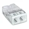 Connector for installation boxes 2x2.5mm² transparent-white