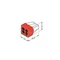 Connector for installation boxes 4 x 4mm2 brown-red