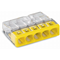 Connector for installation boxes 5x2.5mm² transparent-yellow