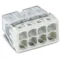 Connector for installation boxes 8x2.5mm² transparent-light grey