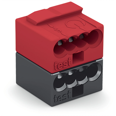 Connector for network terminals 4x0.6-0.8mm² dark grey/red 50pcs.