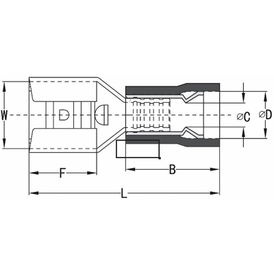 Connector terminal insulated 4-6mm²