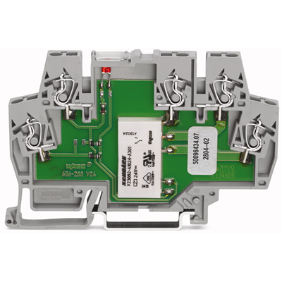 Connector with miniature relay 110VDC +/-40% 1U 3A