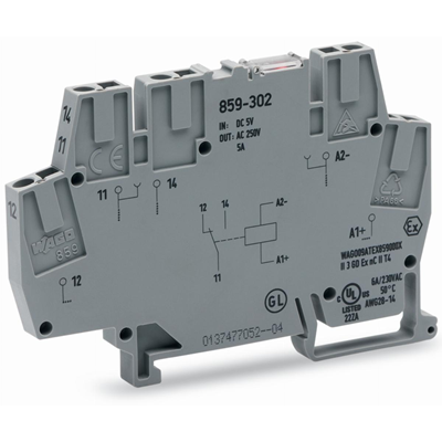 Connector with miniature relay 12V DC 1p