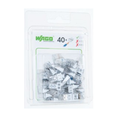 Connectors for installation boxes 2x2.5mm² transparent-white