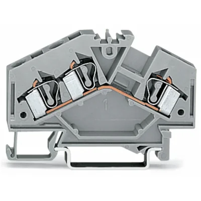 Connettore 3 fili 4mm² grigio 100 pz.