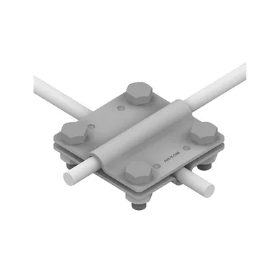 Connettore a croce 2 piastre 4xM8x40 larghezza cerchio 40mm zincato a caldo