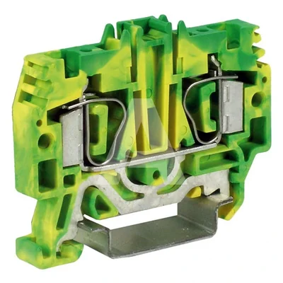 Connettore a molla HTE.4 da 4 mm², PE giallo-verde