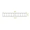 Connettore ad angolo esterno, altezza 155mm