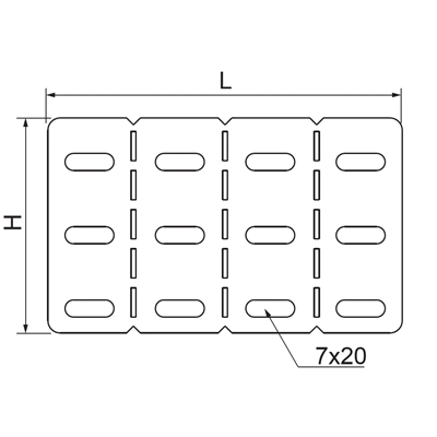 Connettore ad angolo zincato, lunghezza 145mm, altezza 110mm