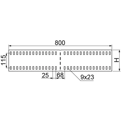 Connettore ad angolo zincato, lunghezza 800mm, altezza 160mm