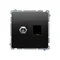 Connettore antenna Simon Basic WMUA-0510xx-Y011 tipo F + RJ45 cat.6 (modulo); nero