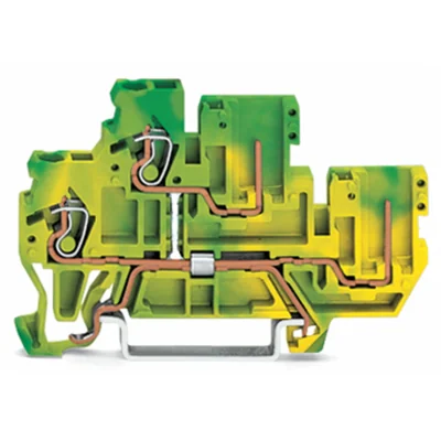 Connettore base X-COM a due piani a 2 fili/2 pin giallo-verde