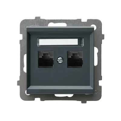 Connettore doppio per computer SONATA, categoria 5e MMC - grigio grafite