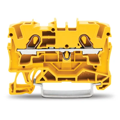 Connettore passante a 2 fili da 4 mm², giallo 2004-1206