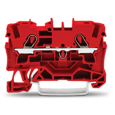 Connettore passante a 2 fili da 4 mm², rosso 2004-1203