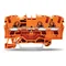 Connettore passante a 3 fili da 4 mm², arancione 2004-1302