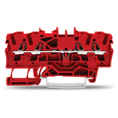Connettore passante a 4 fili da 2,5 mm², rosso 2002-1403