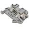 Connettore passante UT 4-TWIN 4mm2 500V grigio