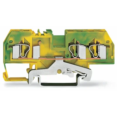 Connettore PE a 3 fili, 4mm², giallo-verde