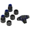 Connettore per cavi a forma di T IP68, 3x4mm2, 450V/25A