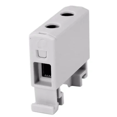 Connettore per guida filettata AL/CU, 1,5 - 16 mm2, TS 35, 1 binario, 2 fori terminali