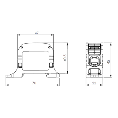 Connettore per guida filettata STB 50 Al/Cu 87310 SIMBLOCK verde