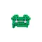 Connettore per sbarra collettiva a 2 fili 4 mm2 verde V0 ZUG-4 A11-A235